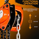 SuperHandy Manual Chain Block Hoist Come Along 1/2 Ton 1100Lbs Black - GUT011 - Like New
