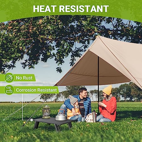 ATEPA SMALL CAMPING TABLE, ULTRALIGHT PORTABLE BEACH TABLE FOLDABLE-W18C12 - Like New