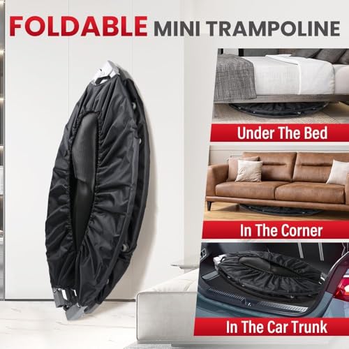 ANWICK Trampoline Portable Fitnes Foldable Rebounder 40" Max Load 330lbs - Red - Like New