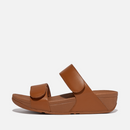 FITFLOP WEDGE MULES FOR WOMEN FITFLOP LULU ADJUSTABLE - SIZE: 8.5 - LIGHT TAN - Like New