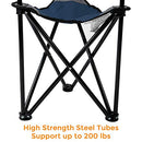 PACIFIC PASS LIGHTWEIGHT PORTABLE TRIPOD CAMP CHAIR - NAVY/GRAY - Like New