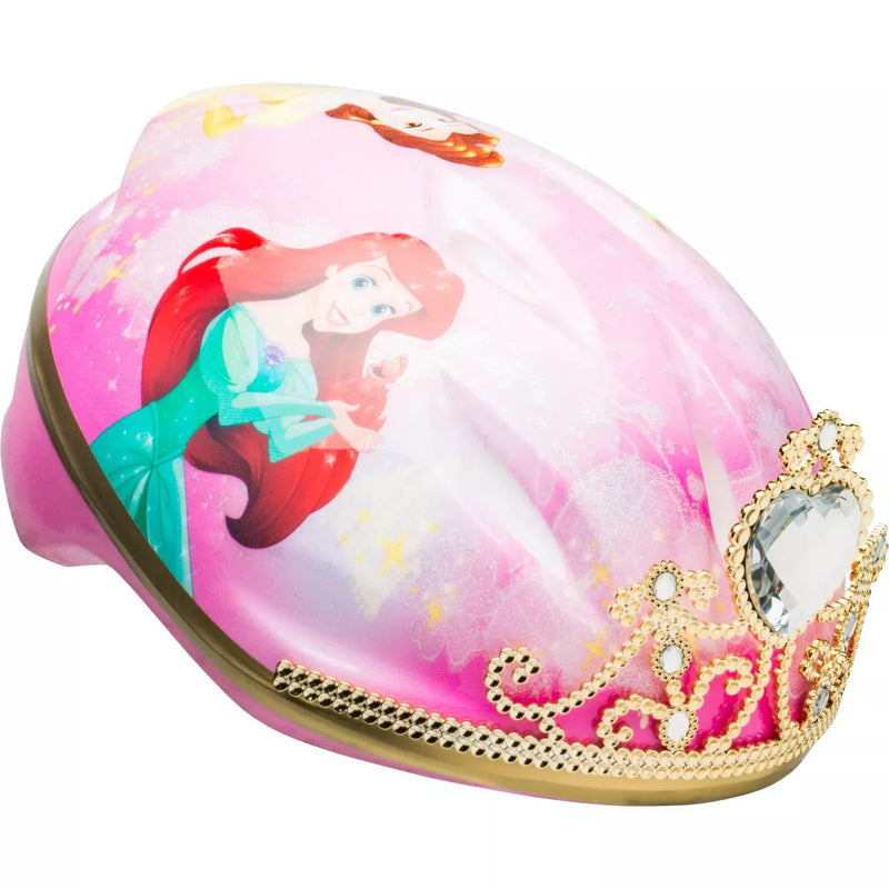 DISNEY FROZEN FROZEN DISNEY PRINCESS 3D TIARA CYCLING GIRLS' BIKE HELMET - PINK - Like New