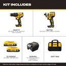 DEWALT DCK277D2 20V MAX Cordless Drill Impact Driver Kit - BLACK/YELLOW - Brand New