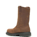 W04727 MENS DD WORK WELLINGTON BOOT SIZE 9.5 BROWN - Like New