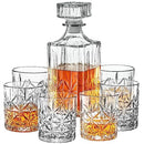 Style Setter Whiskey Decanter Set with Glasses 410616-7RB - Louisville - Like New