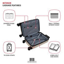 SwissGear 8020 Eclipse Hardside Expandable Luggage with Spinner Wheels - Cream - Brand New