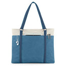 WXNOW WOMEN LAPTOP TOTE BAG CANVAS HANDBAG PURSE SHOULDER BAG - BLUE - Like New