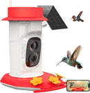 CETIE HUMMINGBIRD FEEDER CAMERA AI SMART IDENTIFICATION - RED/YELLOW/CLEAR - Like New