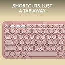 Logitech Pebble Keys 2 K380s Multi-Device Bluetooth Wireless Keyboard Tonal Rose - Like New