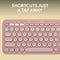 Logitech Pebble Keys 2 K380s Multi-Device Bluetooth Wireless Keyboard Tonal Rose - Like New