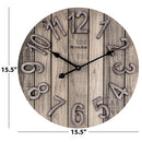 WESTCLOX HOLDINGS WESTCLOX WALL CLOCK WOODEN VINTAGE ROMAN - FULL WOOD - Like New