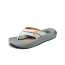 CJ5891 REEF SWELLSOLE CRUISER MENS SANDAL - SIZE: MEN 11 - BLUE/WHITE/ORANGE - Like New