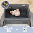 ELEMARA 2 IN 1 BABY TRAVEL CRIB EASY-SET UP PORTABLE CRIB COMFORTABLE MATTRESS - Like New