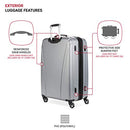 SWISSGEAR 7585 HARDSIDE EXPANDABLE LUGGAGE SPINNER WHEELS 28" - SILVER Like New