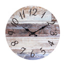 STONEBRIAR VINTAGE FARMHOUSE 14 INCH ROUND HANGING CLOCK SB-6220A - BROWN - Brand New