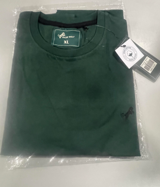 TIGER WOLF CREW SHIRT - SIZE: MEN XL - GREEN - Like New