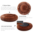nononfish Calming Dog Bed Large Dogs Furry Dog Bed for Cuddler Dog Bed Anxiety - Brand New