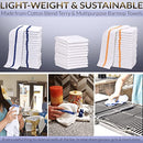 GOLD TEXTILES 120PC New Cotton Blend White Restaurant Bar Mops Kitchen Towels - Brand New