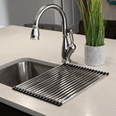 Ticor Stainless Steel Square-Tube Roll-Up Over-The-Sink Drying Rack (19" x 12") - Brand New