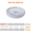 AMAZON BASICS DONUT PET BOLSTER FAUX FUR BED FOR DOG 45" X 45" - GRAY - Like New