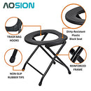 AOSION Camping Toilets Portable, Camping (Black) B09931RZD1 - Like New