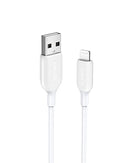 ANKER POWERLINE III LIGHTNING CABLE USB A (6FT,WHITE) A8813 - WHITE - Like New