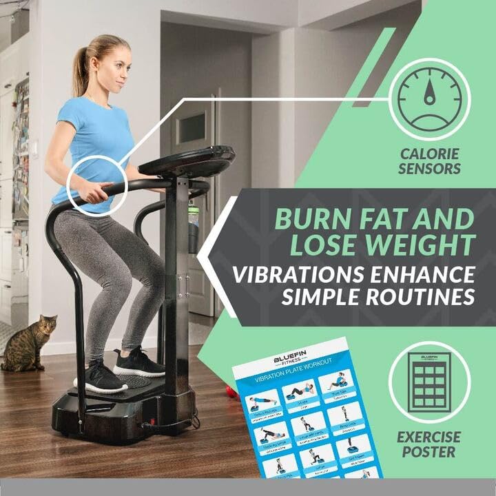 BLUEFIN Fitness Vibration Platform Pro Model Upgraded Design - BLACK - Like New