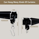 HOEFLIFE CEILING CURTAIN TRACK CURTAIN TRACK CEILING MOUNT 12-15FT BLACK - Like New