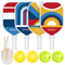SPRYPALS PICKLEBALL PADDLES 4 SET WITH 4 BALLS ERGONOMIC GRIP - RED/BLUE - Like New