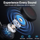 CPTEA Bluetooth Headset, F400, V5.4, Noise Canceling Wireless Mic - Black - Like New