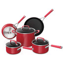 NINJA FOODI NEVERSTICK VIVID OVEN SAFE 8 PIECE POTS AND PANS COOKWARE SET - RED - Like New