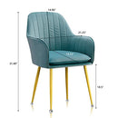 Gnyonat Chair Arm Chairs Mid-Century Leisures (2, B0BKVKNB52, Lake Blue) - Like New