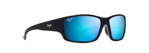 MAUI JIM MEN'S LOCAL KINE POLARIZED WRAP SUNGLASSES 61MM SOFT BLACK/GRAY - Like New