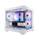 DARKFLASH ITX PC CASE PRE-INSTALL 3 PWM ARGB FANS COMPUTER CASE - WHITE - Brand New
