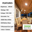 VINACO PAR30 FLOOD LIGHT 75W 6 PACK HIGH BRIGHTNESS 1000LM - WARM WHITE - Like New