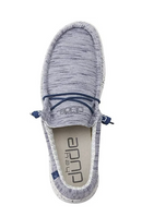 110532521 Hey Dude Men's Wally Stretch Fleece Navy White Size 9 - Like New