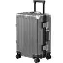 KRUTE CARRY ON LUGGAGE 20 INCH ALUMINUM FRAME LUGGAGE SPINNER WHEELS GRAY - Like New