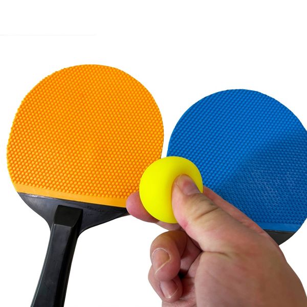 ANYWHERE SPORTS THIN AIR TRAMPOLINE PONG & TABLE TENNIS - 29PC - YELLOW/BLUE - Like New