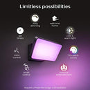PHILIPS HUE DISCOVER OUTDOOR FLOOD LIGHT FIXTURE 15W, LED COLOR-CHANGING - BLACK - Like New