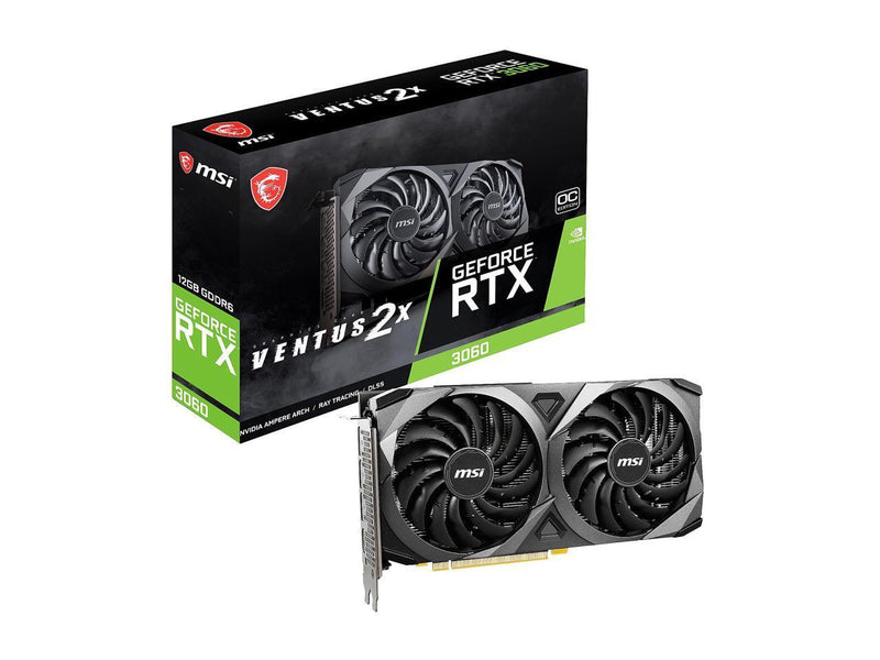 MSI Gaming GeForce 12GB Twin Fan Graphic Card RTX 3060 Ventus 2X 12G OC LHR - Like New
