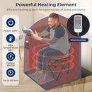 SereneLife Portable Sauna, Infrared Sauna Tent with Heated Foot Pad 38"x32" - Brand New
