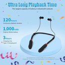 MUITUNE BLUETOOTH EARBUDS 120 HOURS EXTRA LONG PLAYBACK WITH MICROPHONE BLACK - Like New