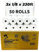 [Made In Germany] 3 1/8 x 230 Premium Thermal Paper Receipt Rolls, 50 Rolls ] - Brand New