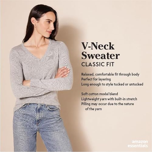 AMAZON ESSENTIALS WOMEN'S REGULAR-FIT LIGHTWEIGHT SWTR NAVY 1X - Brand New