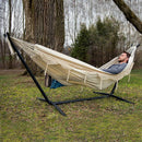 Vivere 9 ft. Cotton Double Hammock with Stand - Natural - Like New
