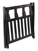 WINSOME REESE LUGGAGE RACK, STORAGE SHELF, NO ASSEMBLY - ESPRESSO - Like New
