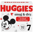 Huggies Size 7 Diapers Snug & Dry Baby Diapers 41+ lbs 92 Count - Brand New