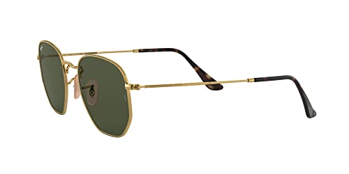 Ray-Ban RB3548N Hexagonal Flat Lens G-15 Green RB3548N-001/80 ARISTA GOLD - Like New