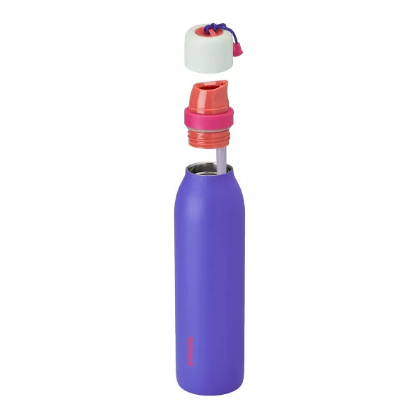 OWALA 24OZ FREESIP TWIST STAINLESS STEEL WATER BOTTLE - PURPLE - Like New