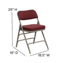 Flash Furniture Hercules Metal Folding Chair B006FU70SY - Burgundy - Like New